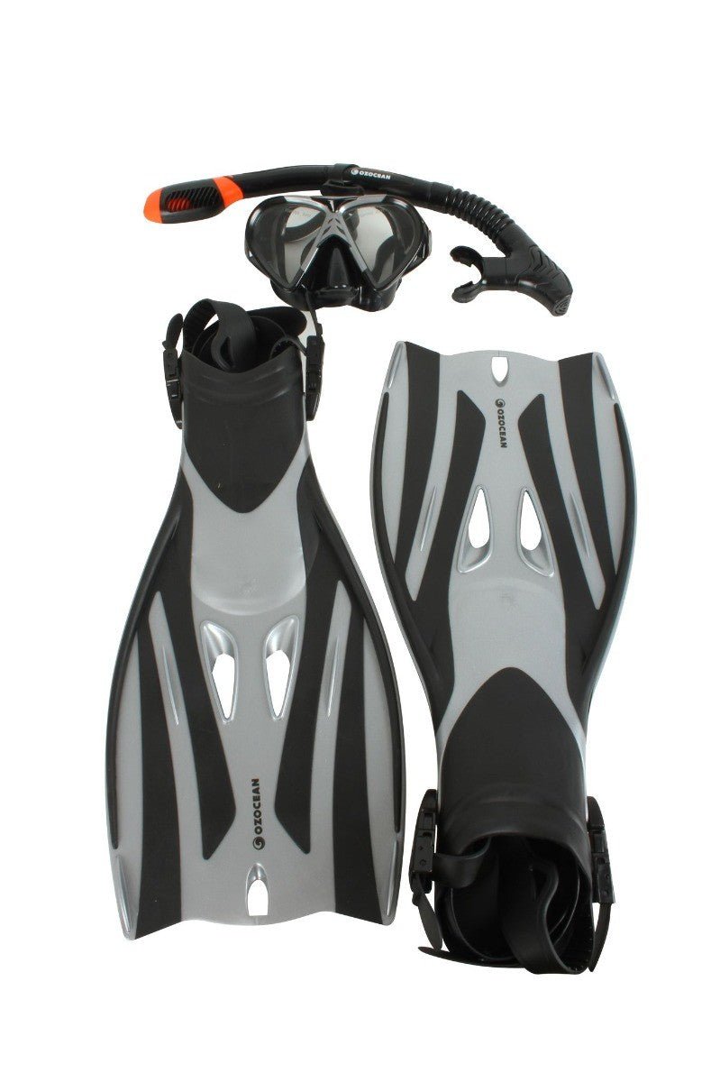 Rotto Adult Mask, Fin and Snorkel Set - Grey