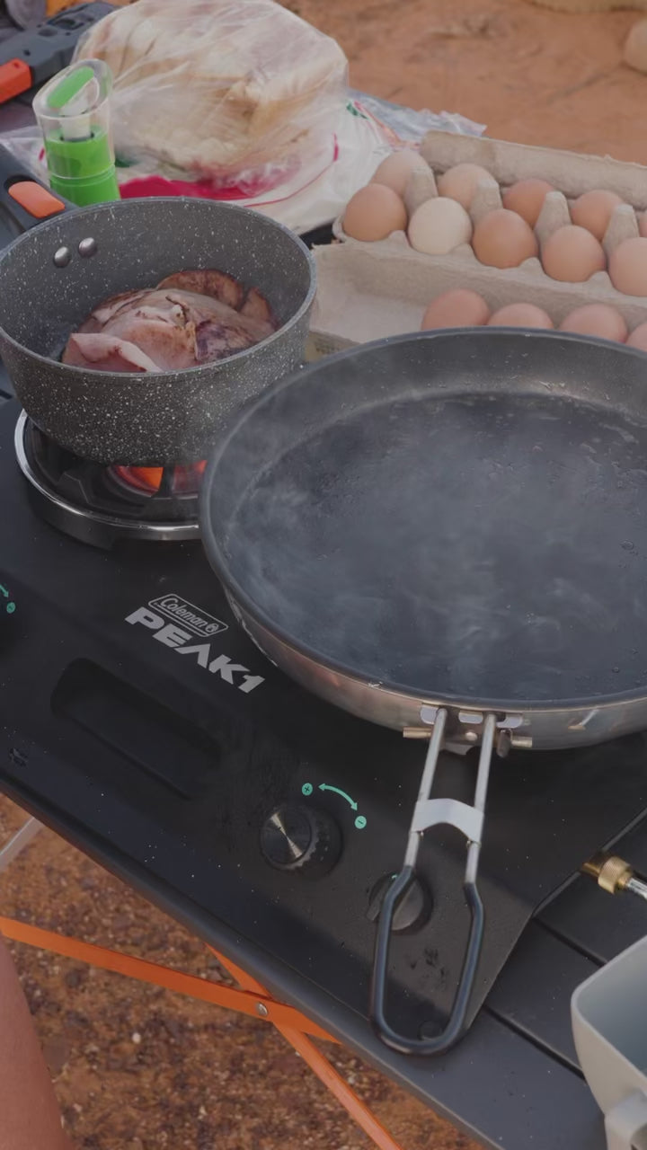 Coleman PEAK1™ 2-Burner Camping Stove, Portable, Even Cooking, Wind Protection, 20000 BTUs
