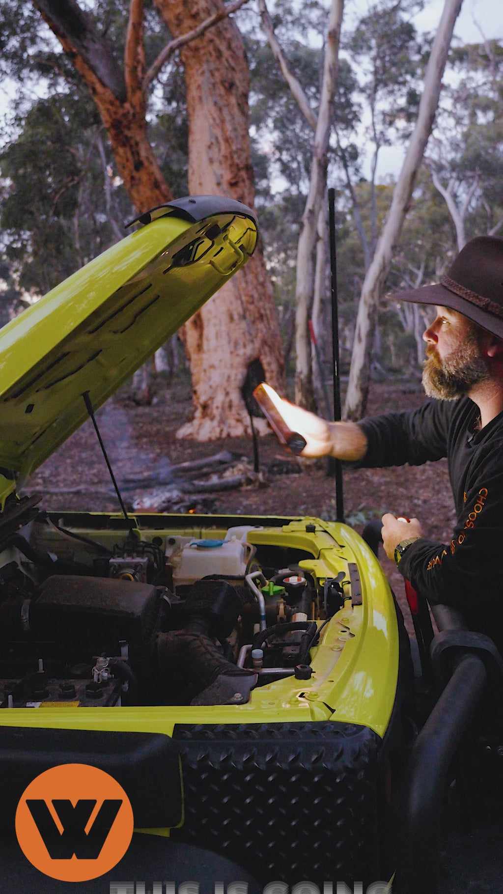 LED light bar mounted on a vehicle for off-road adventures