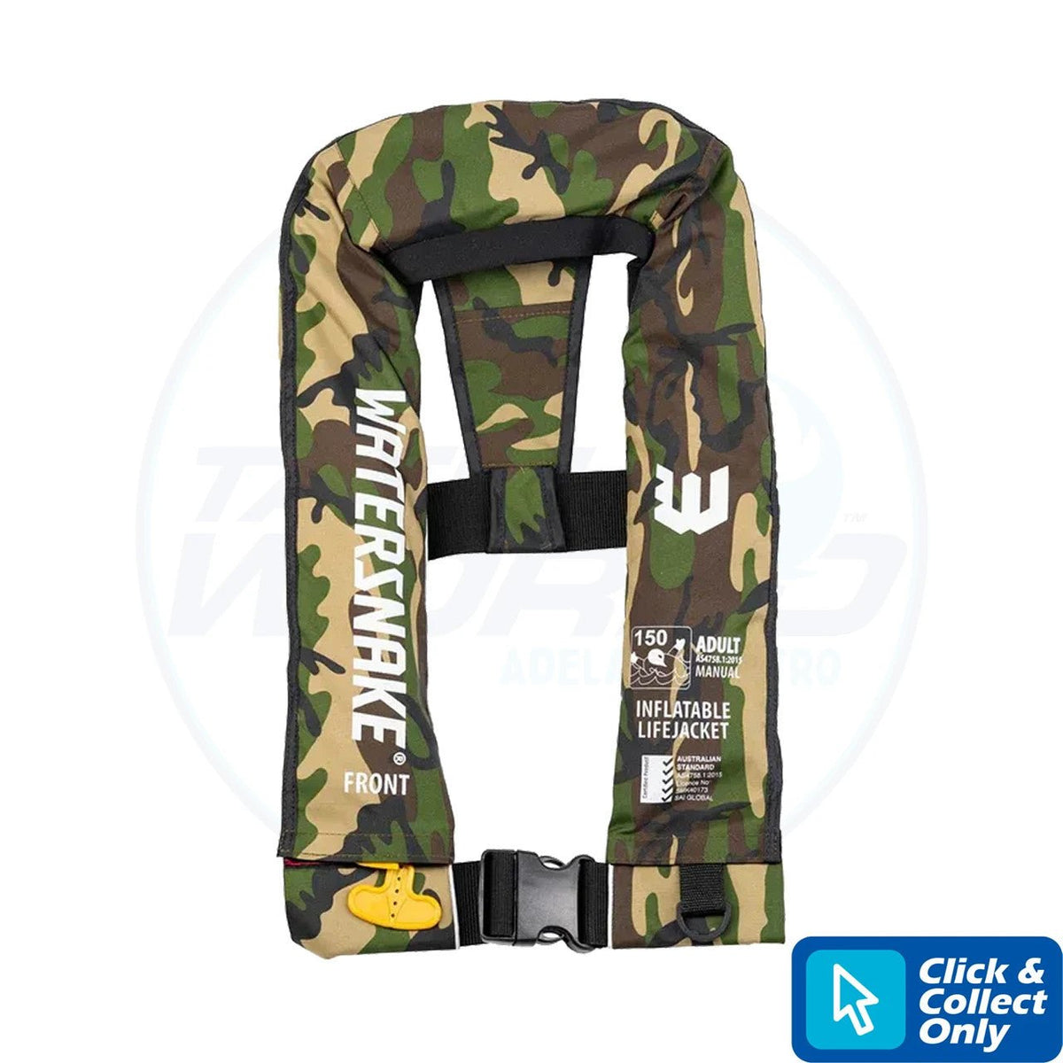 INFLATABLE MANUAL PFD L150 CAMO LIFE JACKET IN POLY BAG