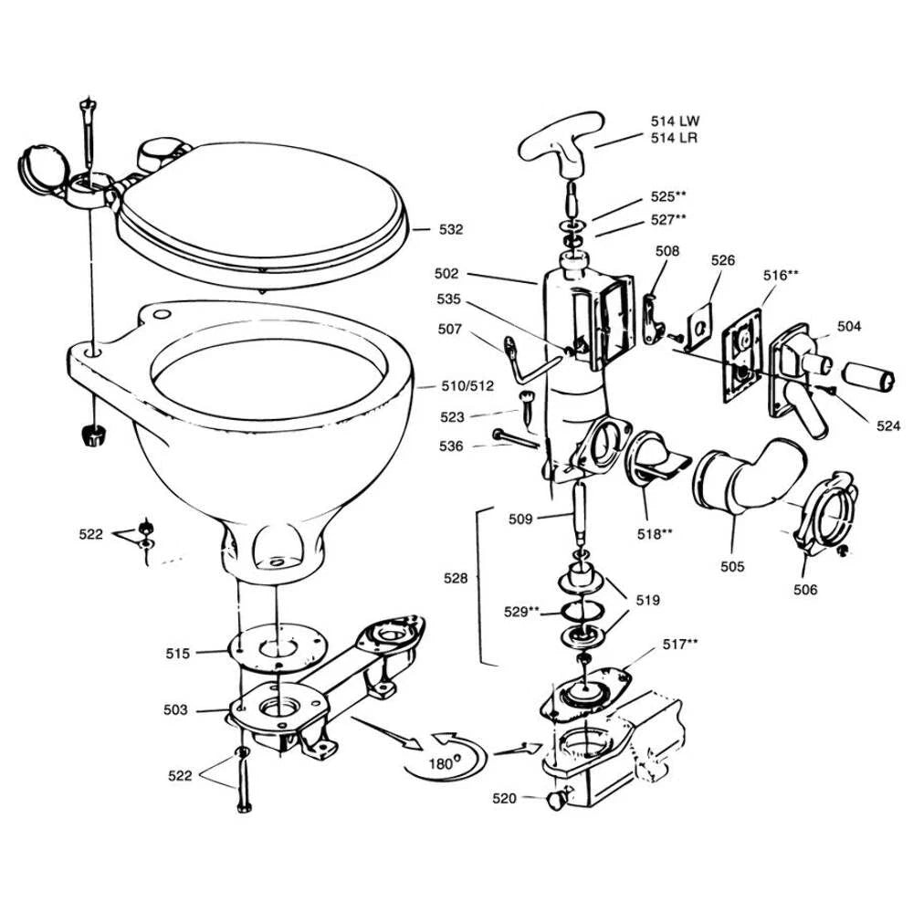 RM69 Service and spares kit for the Manual Marine Toilets - 530 - view 2
