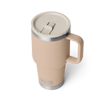Rambler 30 oz (887 ml) Travel Straw Mug - Tahini - three-quarter view