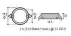 CDZ9-015 Volvo Penta Outdrive Ring Zinc Anode - view 2