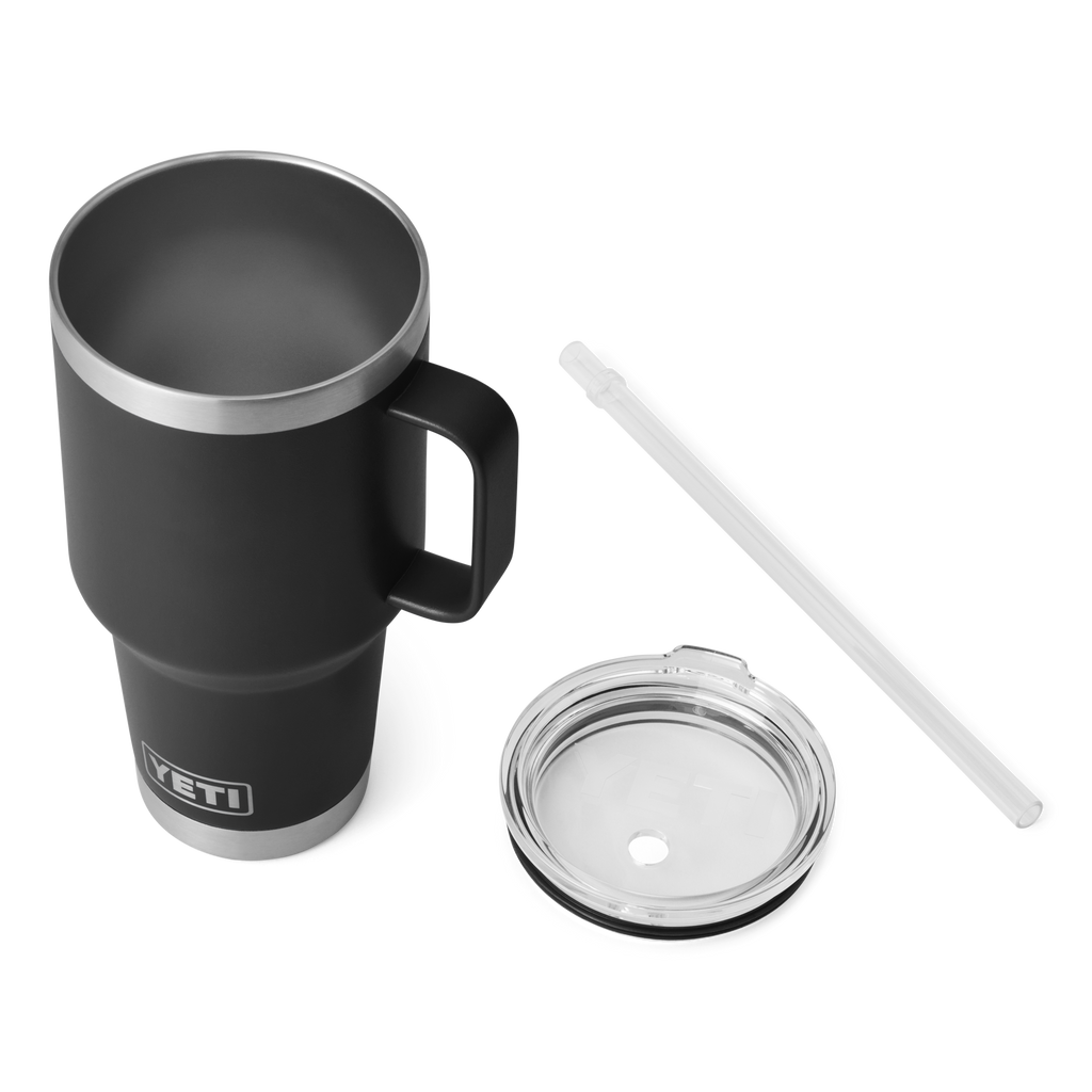 Rambler 35 oz (1 L) Straw Mug - Black - lid
