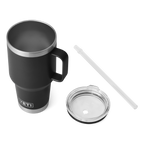 Rambler 35 oz (1 L) Straw Mug - Black - lid