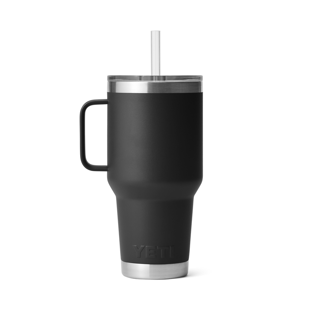 Rambler 35 oz (1 L) Straw Mug - Black - back view