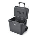 Roadie 60 Wheeled Hard Cooler - Charcoal - open view