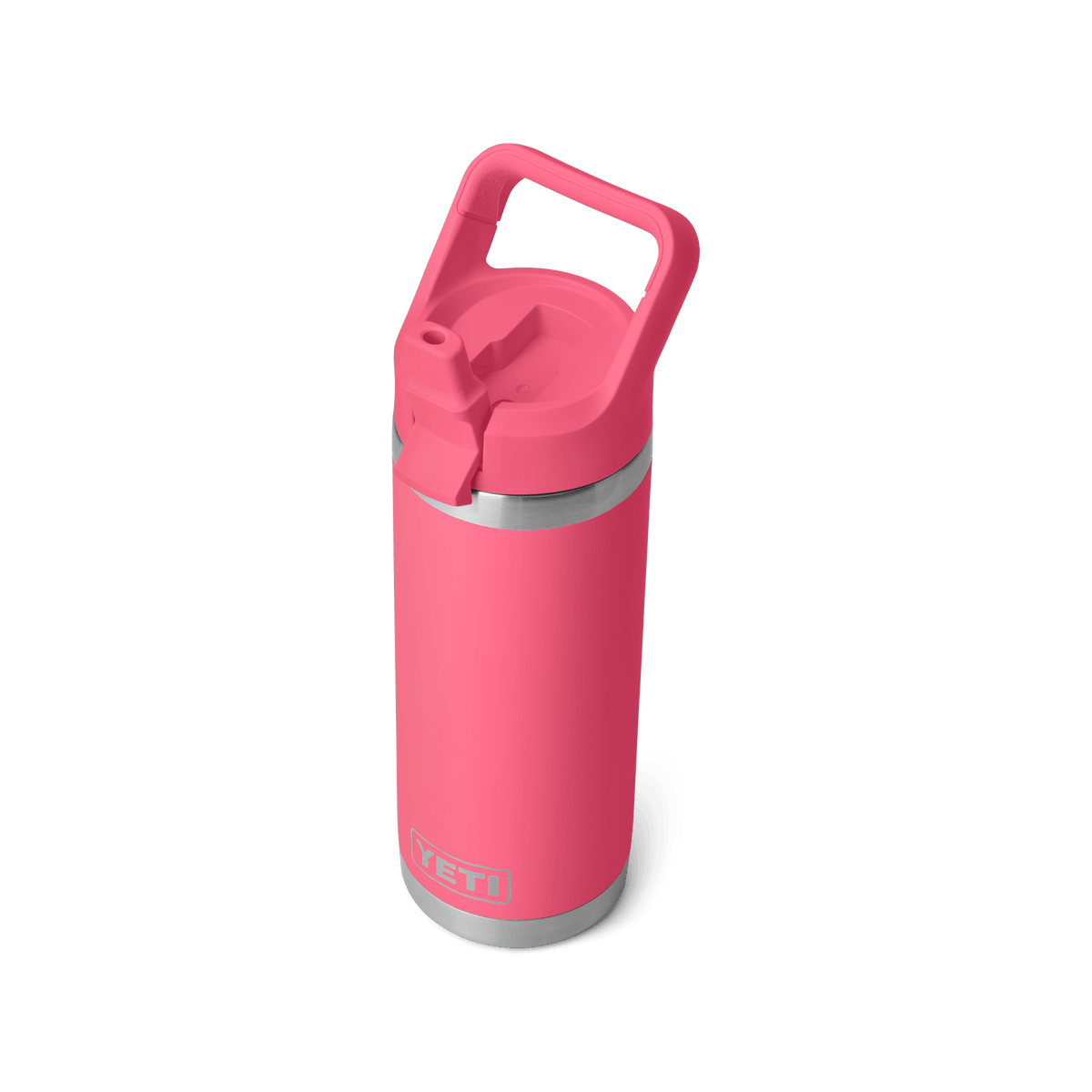 Rambler 18 oz (532 ml) Straw Bottle - Tropical Pink - open view